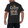 Librarian Queen Of The Books Book Reading Library Men's Back Print T-Shirt