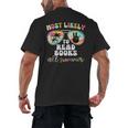 Most Likely To Read Books All Summer Teacher Student Men's Back Print T-Shirt Most Likely To Read Books All Summer Teacher Student Men's Back Print T-Shirt