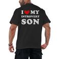 I Love My Introvert Son I Heart My Introvert Son Men's Back Print T-Shirt