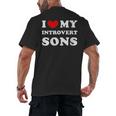I Love My Introvert Sons I Heart My Introvert Sons Men's Back Print T-Shirt I Love My Introvert Sons I Heart My Introvert Sons Men's Back Print T-Shirt