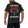 Low Social Battery Need Recharge Introvert Self-Care Men's Back Print T-Shirt Low Social Battery Need Recharge Introvert Self-Care Men's Back Print T-Shirt