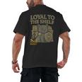 Loyal To The Shelf Knight Panther Book Lover Men's Back Print T-Shirt Loyal To The Shelf Knight Panther Book Lover Men's Back Print T-Shirt