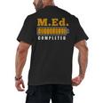 Master Graduation Completed Master Of Education Teacher Men Women Men's Back Print T-Shirt