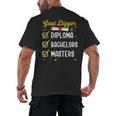 Masters Graduation Goal Digger Mastered It Men's Back Print T-Shirt