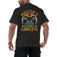 Master's Level Complete Vintage Video Gamer Graduation Men's Back Print T-Shirt