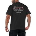 Middle School Graduation For Her 2021 High School Men's Back Print T-Shirt