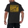 Midnight Reading Club Night Owl Book Readers Men's Back Print T-Shirt Midnight Reading Club Night Owl Book Readers Men's Back Print T-Shirt