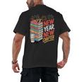 New Year New Chapter Book Lover Reader Men's Back Print T-Shirt New Year New Chapter Book Lover Reader Men's Back Print T-Shirt