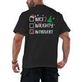Nice Naughty Introvert Christmas List Santa Men's Back Print T-Shirt Nice Naughty Introvert Christmas List Santa Men's Back Print T-Shirt