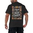 I Have No Shelf Control Book Lovers Vintage Floral Men's Back Print T-Shirt I Have No Shelf Control Book Lovers Vintage Floral Men's Back Print T-Shirt