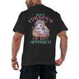 Not Friendly Do Not Approach Women & Girls Unicorn Cute Introvert & Humor Lovers For Women V-Neck Classic Fit Modern Short Sleeve Men's Back Print T-Shirt