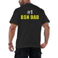 Nurse BSN Student Graduate Dad Nursing Graduation Men's Back Print T-Shirt