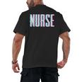 Nurse Glitch Aesthetic Graduation Nurse Glitch Graphic Art Men's Back Print T-Shirt