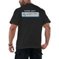 Overthinking In Progress Introvert Please Wait Men's Back Print T-Shirt