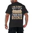 I Like To Party And By Party I Mean Read Books Men's Back Print T-Shirt