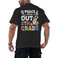 Peace Out 5th Grade Fifth Grade Graduation T-Shirt Men's Back Print T-Shirt