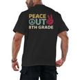 Peace Out 8th Grade Graduation Last Day Of School Men's Back Print T-Shirt
