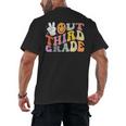 Peace Out Third 3rd Grade Graduation Graduate Class Of 2025 Men's Back Print T-Shirt