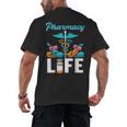 Pharmacy Life Pharmacist Chemist Student PharmD Graduation Men's Back Print T-Shirt