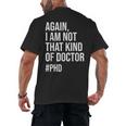 PHD Doctorate Phinished Doctoral Degree PHD Graduation Men's Back Print T-Shirt