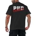 PHD Nailed It Graduation Doctorate Graduate Men's Back Print T-Shirt