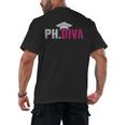PhDiva PHD Student Graduation Degree Med Law School Men's Back Print T-Shirt