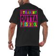Pink STRAIGHT OUTTA Preschool PRE-K Graduation Men's Back Print T-Shirt