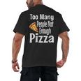 Pizza Lover Saying Introvert Anti Social Humor Foodie Men's Back Print T-Shirt