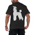 Poodle Graduation Dog Graduate Men's Back Print T-Shirt