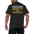 Powered By Anxiety And Awkwardness Social Anxiety Introverts Men's Back Print T-Shirt Powered By Anxiety And Awkwardness Social Anxiety Introverts Men's Back Print T-Shirt