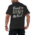 Proud Army Aunt Army Graduation Aunt US Army Aunt Men's Back Print T-Shirt