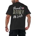 Proud Army Wife Army Graduation Wife US Army Wife Men's Back Print T-Shirt
