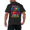 Proud Aunt Of 2023 Pre-K Graduate Senior Graduation Matching Men's Back Print T-Shirt