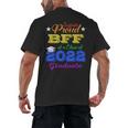 Proud Bff Of 2022 Graduate Class 2022 Graduation Family Men's Back Print T-Shirt