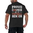 Proud Cousin Of a Football Senior 2026 Graduation Gifts Men's Back Print T-Shirt