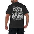 Proud Dad Of A 2025 College Graduate Graduation Men's Back Print T-Shirt
