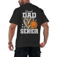 Proud Dad Of A 2026 Senior Basketball Graduation Leopard Men's Back Print T-Shirt
