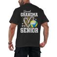 Proud Grandma Of A 2026 Senior Volleyball Graduation Leopard Men's Back Print T-Shirt