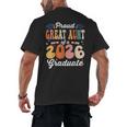 Proud Great Aunt Of a Class Of 2026 Graduate Graduation Men's Back Print T-Shirt