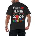 Proud MEMAW Of 2024 Pre-K Graduation Graduate Senior 2024 Men's Back Print T-Shirt