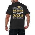 Proud Mimi Of Two 2024 Graduate Class 2024 Graduation Family Men's Back Print T-Shirt