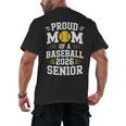 Proud Mom Of Baseball Senior 2026 Graduation Men's Back Print T-Shirt