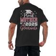 Proud Mother Of 2025 College Graduate Family Graduation Men's Back Print T-Shirt