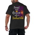 Proud Queen PhD Graduate PhD Graduation Doctorate Men's Back Print T-Shirt
