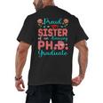 Proud Sister Of An Amazing PhD Graduate Family Graduation Men's Back Print T-Shirt