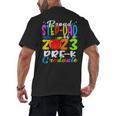 Proud Step-Dad Of 2023 Pre-K Graduate Fathers Day Graduation Men's Back Print T-Shirt