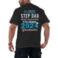Proud Step Dad Of 5th Grade Graduate 2024 Family Graduation Men's Back Print T-Shirt