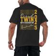 Proud Twin Of a 2025 Graduate Grad Prom Graduation Squad 25 Men's Back Print T-Shirt