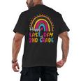 Rainbow Last Day Of 2nd Grade Teacher Student Graduation For Men Women Kids Men's Back Print T-Shirt
