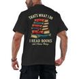 I Read Books Bookworm Halloween Men's Back Print T-Shirt